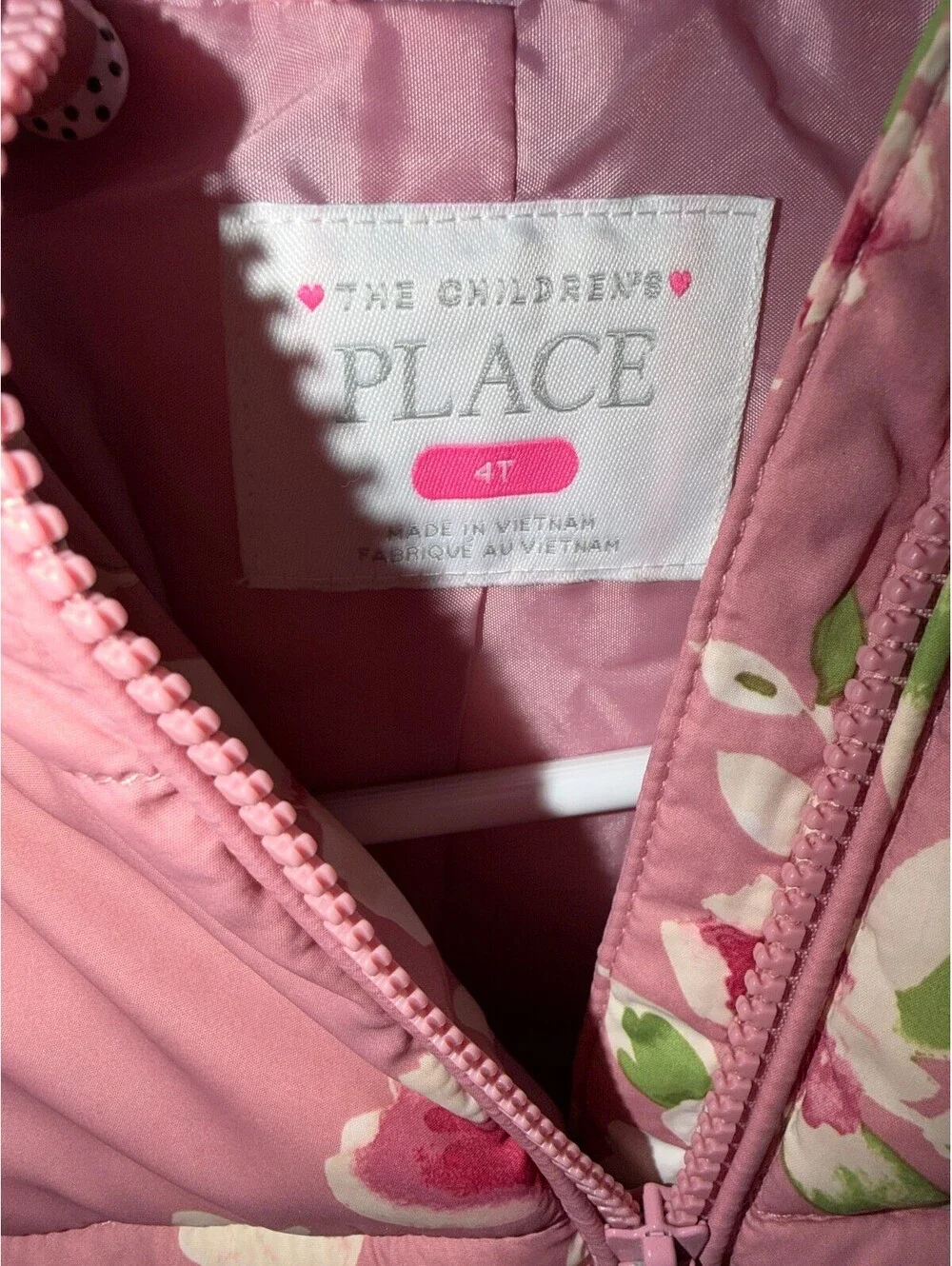 Girls Size 4T Winter Coat by The Children's Place | Zips, Floral Print